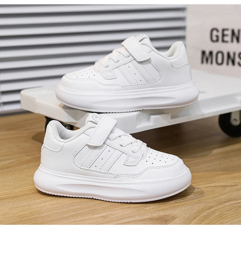 Children's Sneakers Kids Fashion Design Black White Non-slip Casual Shoes for Boys Girls Breathable Sneakers Toddler Outdoor