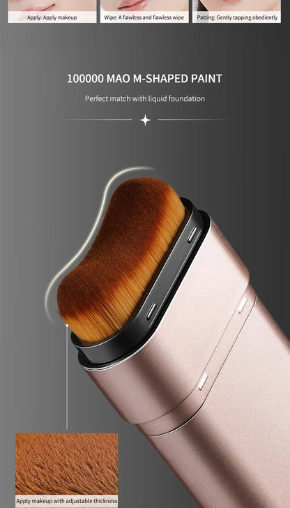 Clear and Moisturizing Foundation with a Natural Glow, Hydrating, Bling, Radiance, Thin and Lightweight Double-Ended Makeup Foundation That Can Be Rotated for Easier Application, with Its Own Brush for Waterproofing, Making I