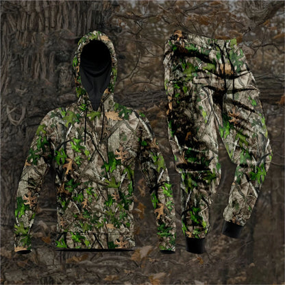 Forest Camouflage 3D Print Hoodies Pants Sets Men's Autumn Sweatshirts Sweatpants Two Piece Suits Outdoor Tracksuit Man Clothing