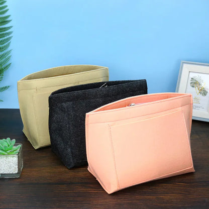 Felt Insert Bag Fits For Longchamp Handbag Liner Bag Felt Cloth Makeup Bag Support Travel Portable Insert Purse Organizer
