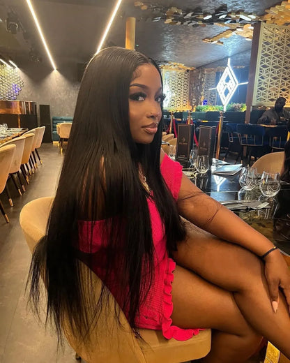 Vietnamese Raw 13X4 Lace Front Wigs For Black Women Remy 30 40 Inch Pre Plucked Bone Straight Human Hair Wigs 13X6 Hd Lace Frontal Wigs