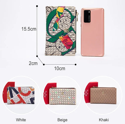 Carolina Herrera NEW Women's Cartoon Long Wallet, Classic PVC Fashion Simple Lightweight All-Match Purse