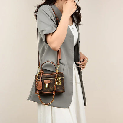Structured Box Bucket Bag for Women Minimalist Crossbody Purse Elegant Shoulder Hand