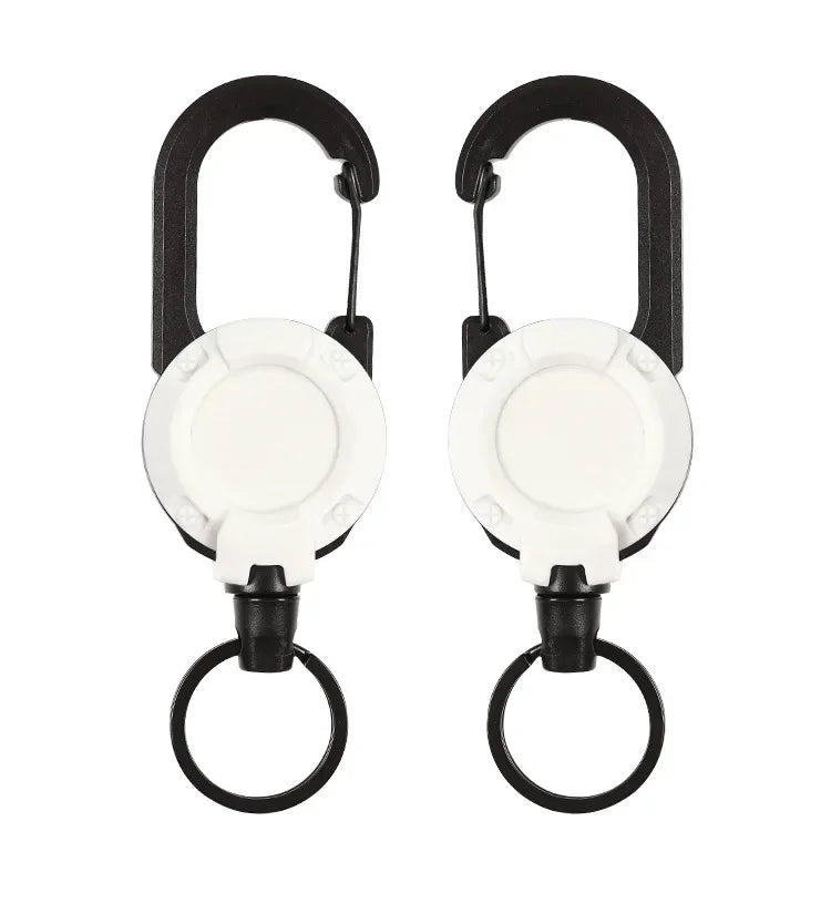 Outdoor Heavy-Duty Retractable Keychain Retractable Card Holders Extendable Key Chain Steel Wire Rope Extendable Key Lanyard