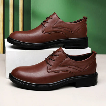 Genuine Leather Male Oxford Shoes Business Formal Wear Casual Shoes New Arrival Mens Derby Shoes Leisure Walk Gentleman Footwear