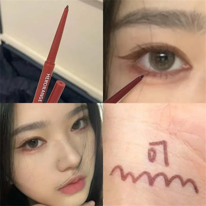 12 Colors Eyeliner Pencil Smooth Wine Red Soft High Pigment Eye Liner Pen Waterproof Matte Aegyosal Lying Silkworm Eyes Makeup