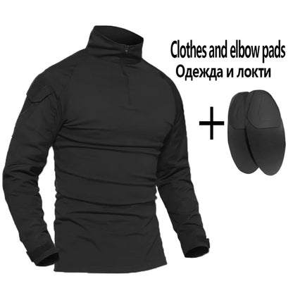 Men Tactical Suits Outdoor Paintball Clothing Uniform Shooting Combat Camouflage Shirts Cargo Knee Pads Pants