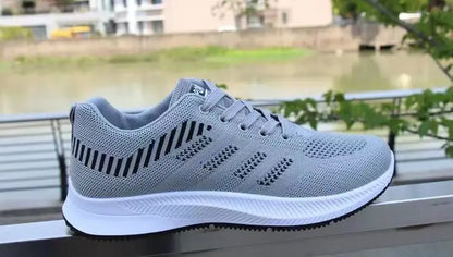 2025 Summer Unisex Mesh Casual Sneakers Outdoor Breathable Light Lace Up Casual Shoes for Men Flat Walking Training Sports Shoes
