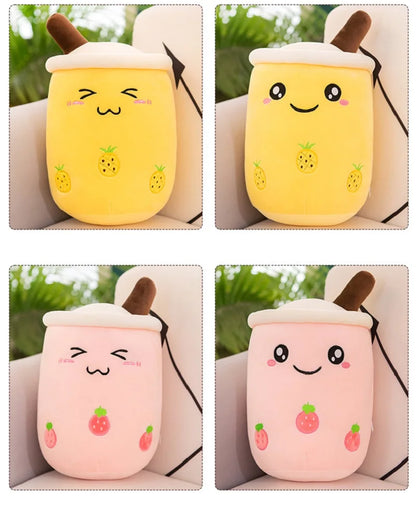 24/70CM Real-life Bubble Tea Plush Toy Boba Milk Tea Plushie Toy Soft Stuffed Hug Pillow Balls Bubo Tea Cup Cushion Gift Girl