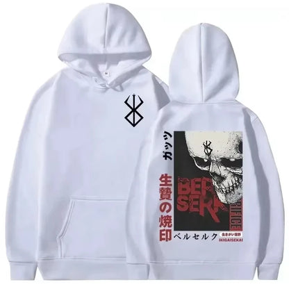 Men's casual hooded sweatshirt anime Berserk legend GutsSwordsmanCascaZodd sacrifice mark print autumn and winter adult pullover