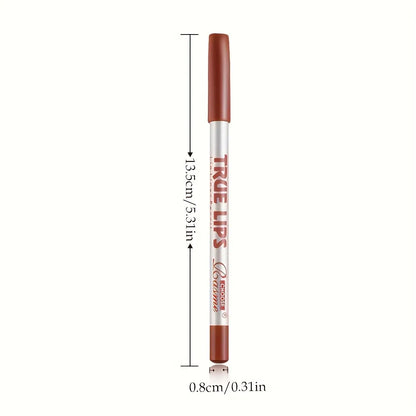 12 Colors Waterproof Matte Lipliner Pencil Red Contour Tint Lipstick Long Lasting Non-stick Cup Moisturising Lips Makeup