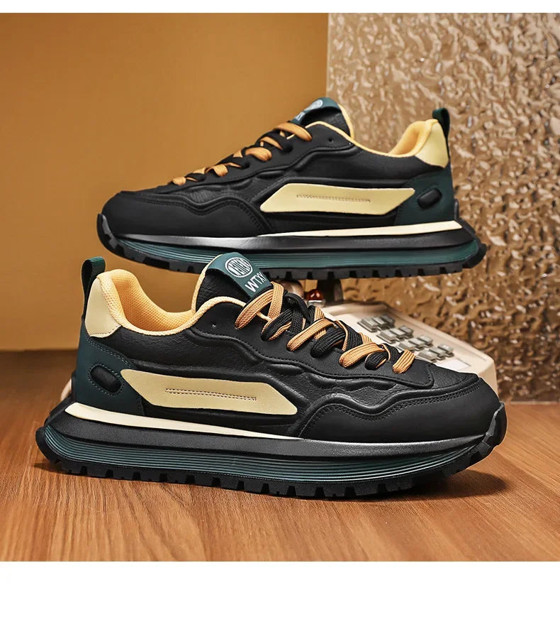 2025 New Spring Men's Breathable sneakers Casual Sports Shoes with Anti slip Soft Bottom White Shoes Men's Trendy Daday Shoes