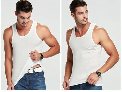 1 Piece Men's Cotton Sports Skinny Vest Teenagers Leisure Joker Sleeveless T Men's Fitness Training Simple Top