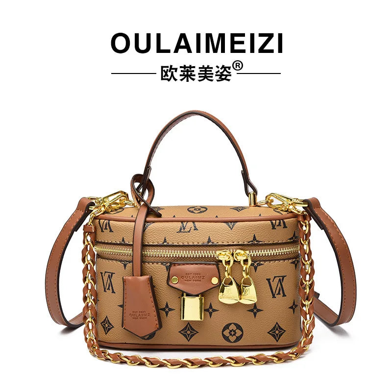 Structured Box Bucket Bag for Women Minimalist Crossbody Purse Elegant Shoulder Hand