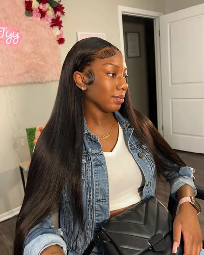  40 42 Inch Straight Human Hair Wigs 13x4 13X6 HD Lace Frontal Wig 300% Density Human Hair Remy Invisible Swiss Lace Wigs For Women