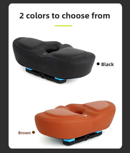 Noseless Bike Seat Cushion for Men Women Extra Padding Comfort Wide Bicycle Seat Oversized Comfortable Saddle for Peloton Bikes