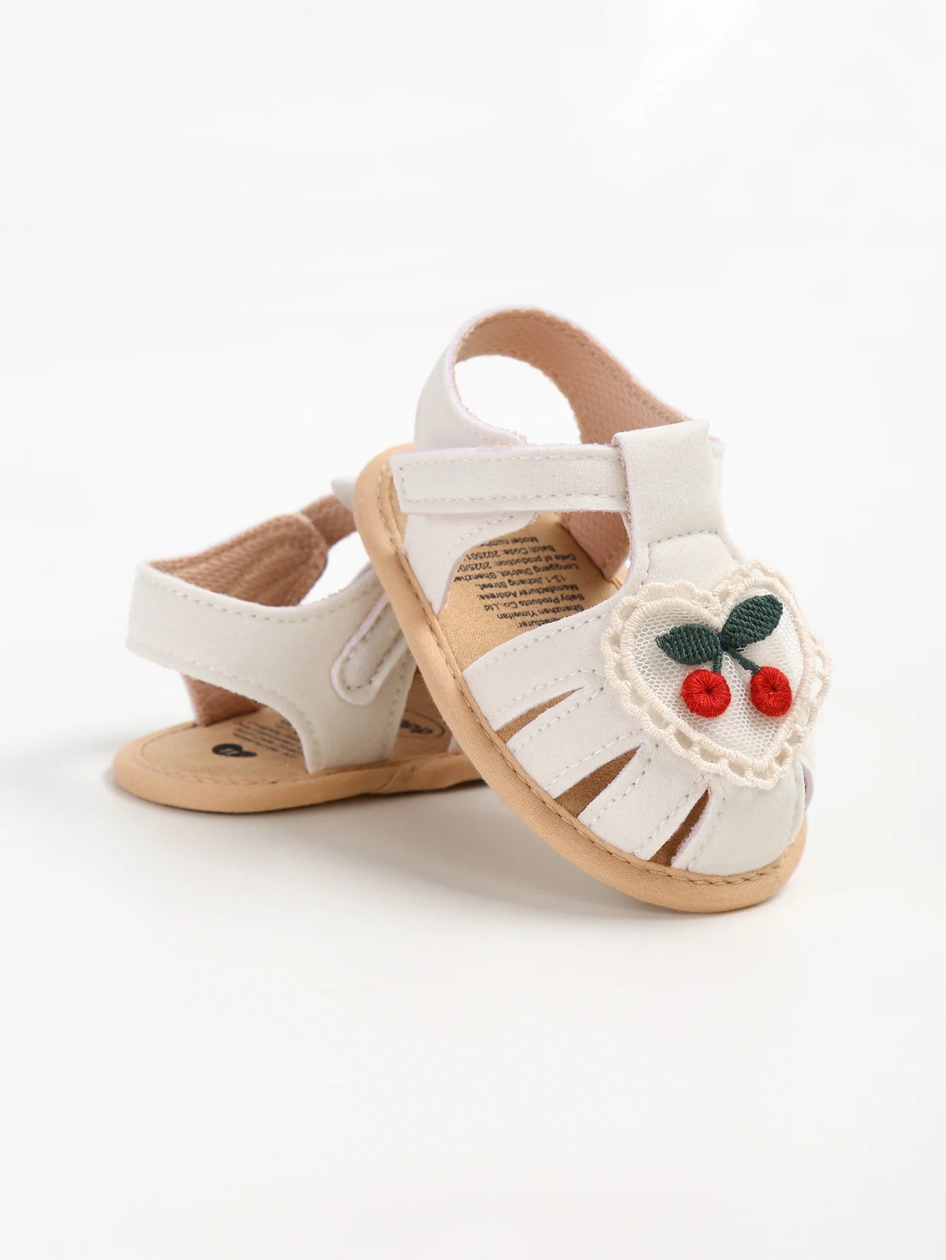 Baby girl sandals summer cherry cloth sole shoes newborn baby shoes first walking shoes