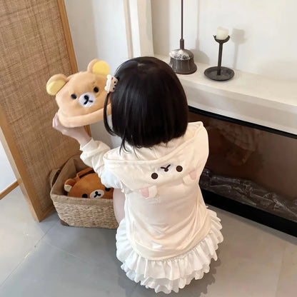 Y2k Harajuku Streetwear Hoodies Women Japanese Style Kawaii Sweet Cute Cartoon Print Zipper Sweatshirt Soft Girl 2026 Jacket