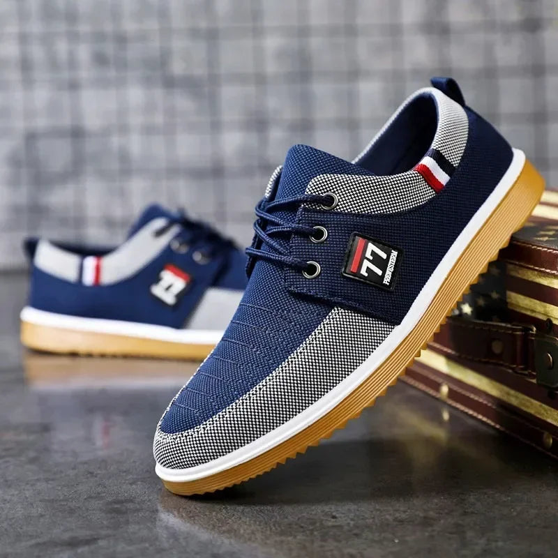 Men's Canvas Shoes, Soft Soled Driving Shoes, Men's Sports Shoes, Lightweight and Casual Men's Vulcanized Shoes, Large Size 47