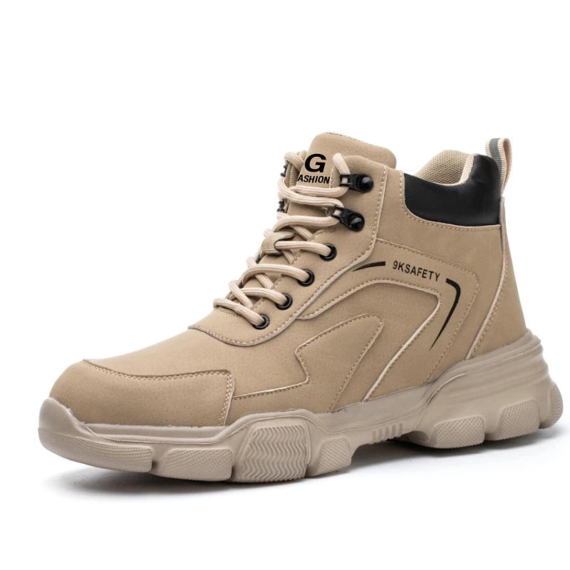 Men Steel Toe Safety Work Boots Indestructible Construction Safety Boots Puncture Proof Male Work Shoes Protective Footwear