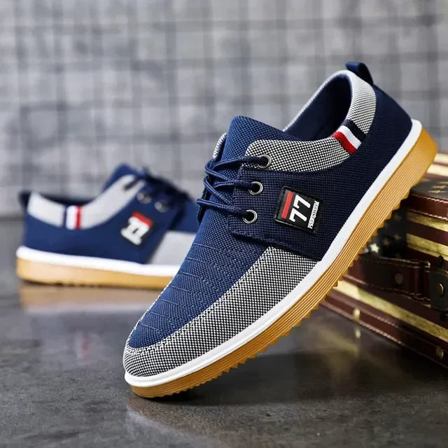 Men's Canvas Shoes, Soft Soled Driving Shoes, Men's Sports Shoes, Lightweight and Casual Men's Vulcanized Shoes, Large Size 47