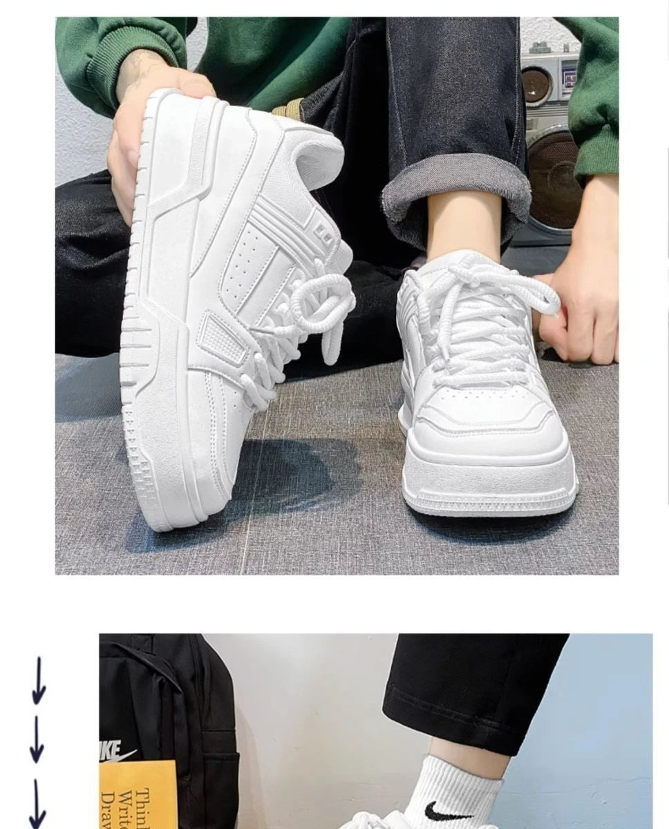 Men's Shoes New Breathable Fashion Sports Leisure Platform Shoes Antiodor Black Casual Shoes for Man Кроссовки Мужские