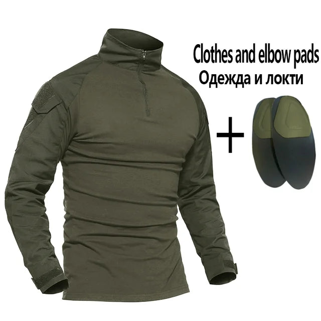 Men Tactical Suits Outdoor Paintball Clothing Uniform Shooting Combat Camouflage Shirts Cargo Knee Pads Pants
