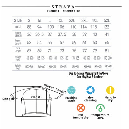Strava Men's Cycling Outfit Bicycle Shorts Road Bike Sports Set Mountain Cycle Jersey Breathable Summer Clothing Pro Uniform