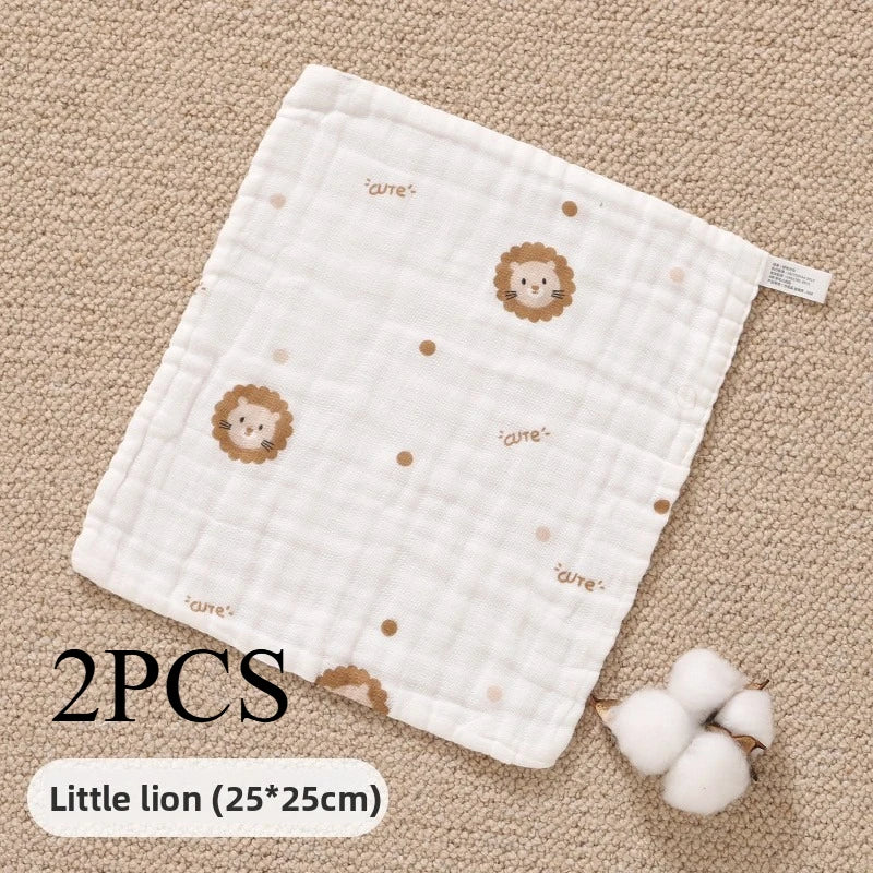 2PCS.Newborn 100% Cotton Gauze Burp Cloths—Ultra-Soft Baby Washcloths.Breathable,skin-friendly, super absorbent&easy to clean.