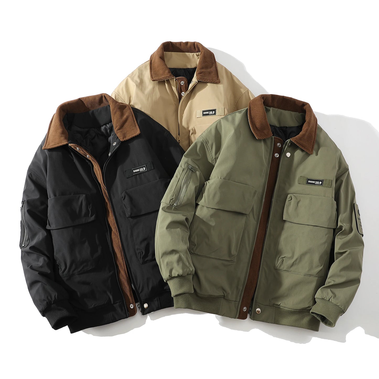 New Men Winter Jackets Thick Warm Coat 2026 Mens Streetwear Hip Hop Short Parkas Korean Black Clothes Puffer Windbreaker