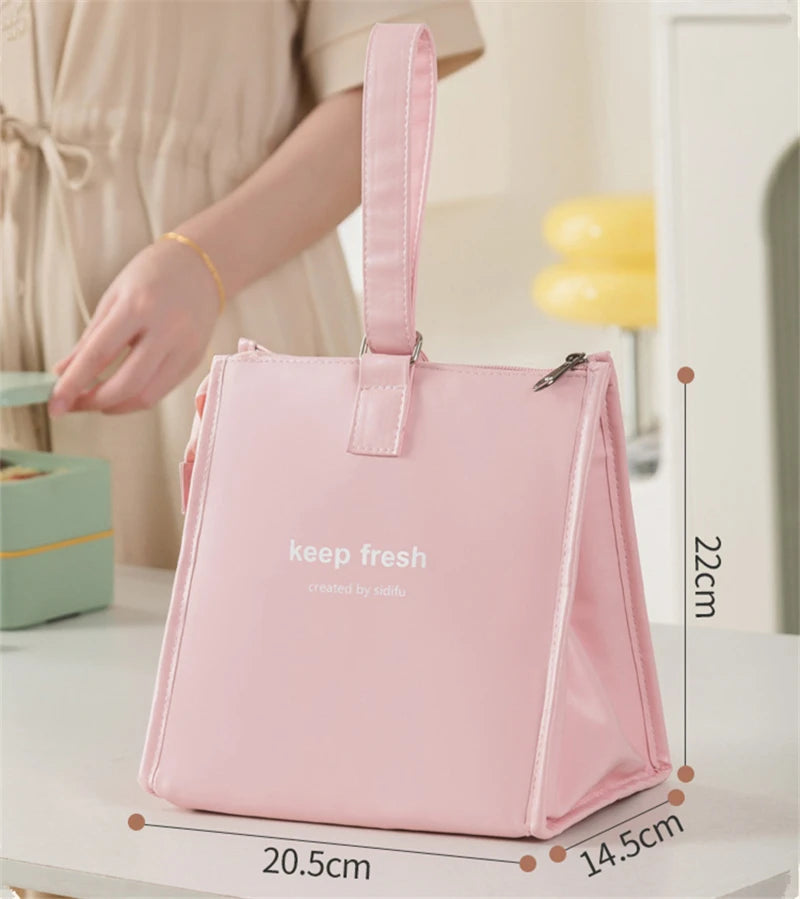 One-shoulder Bento Bag Student Lunch Box Bag Lunch Bag Office Worker Carrying Lunch Bag Thermal Insulation Bag
