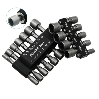 9/14/23pcs/set 5mm-13mm Hex SocketS Sleeve Nozzles Nut Driver Set Power Nuts Driver Socket Screwdriver Set Bits Sets Tools