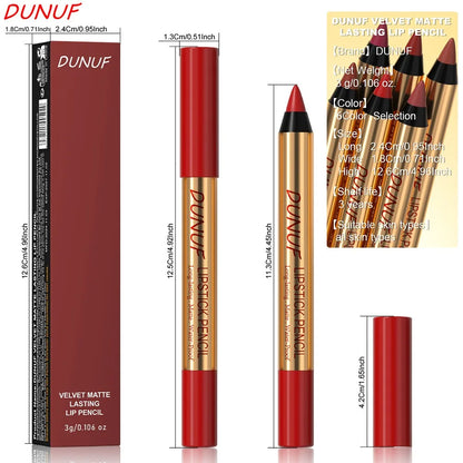 Rich Color Non-stick Lipstick Pencil Long-lasting Matte Lip Liner Crayon Red Tint Brown Lipliner Makeup Easy To Apply Cosmetics