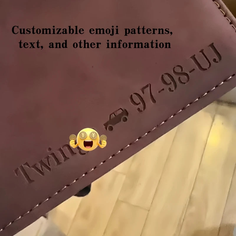 Customized name Car Registration Insurance Wallet Organizer with Multiple Compartments Driver’s License, Vehicle Registration
