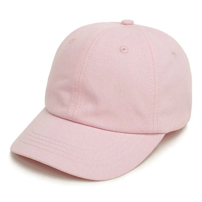 Kids Baseball Cap Low Profile Sun Hat for Boys and Girls Soft Cotton Pink Black White Gray for Baby Children