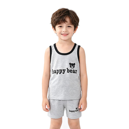 Fashion Kids Clothes Boys Girls Sets Top Shorts 2PCS 100% Cotton Soft Summer Children Baby Cloths T-shirt Shorts Toddler Suit