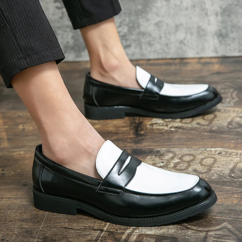 Male Luxury Business Oxford Leather Designer Mens Classic Smile Formal Dress Shoes for Men Falts Office Wedding Flats Footwear
