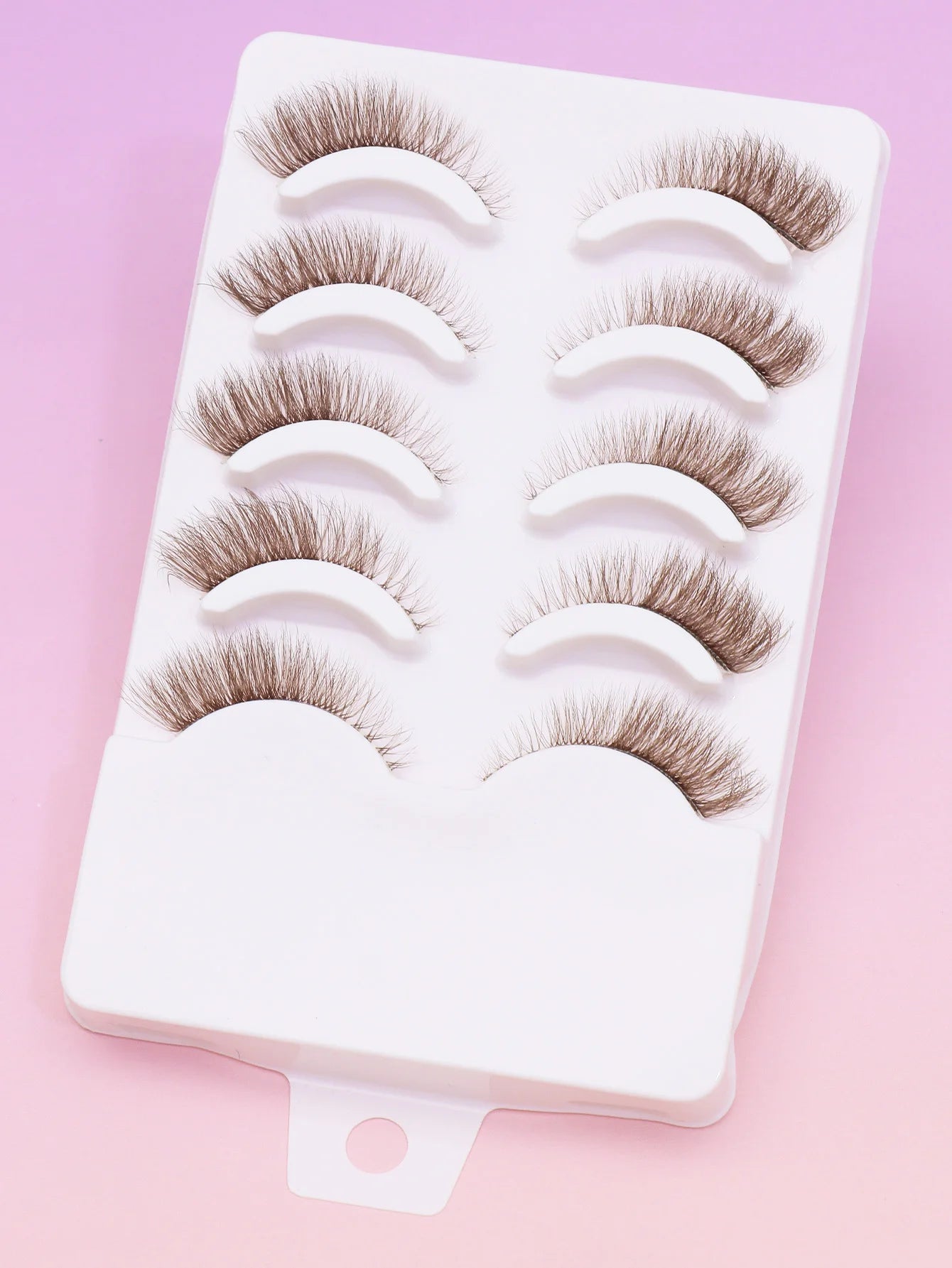 Christmas new 5 Pairs Brown Lashes 3D Mink  Natural Long False Eyelashes Dramatic Volume Fake Lashes Makeup Eyelash Extension