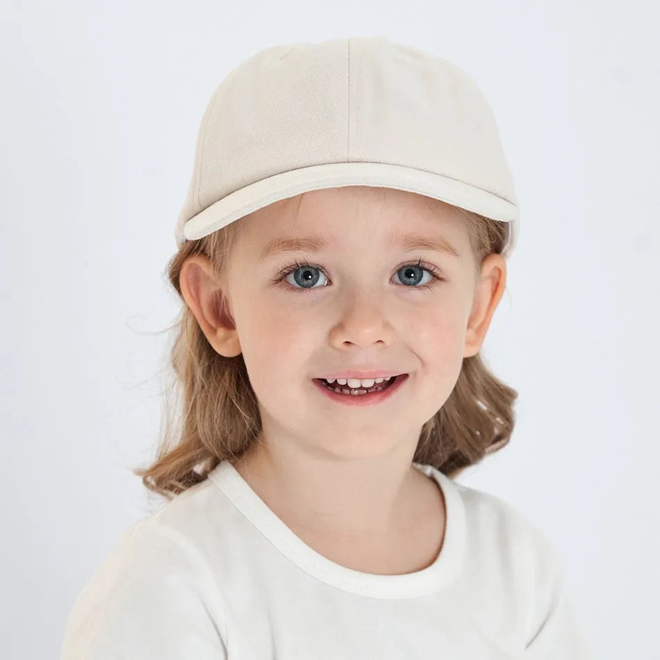 Kids Baseball Cap Low Profile Sun Hat for Boys and Girls Soft Cotton Pink Black White Gray for Baby Children