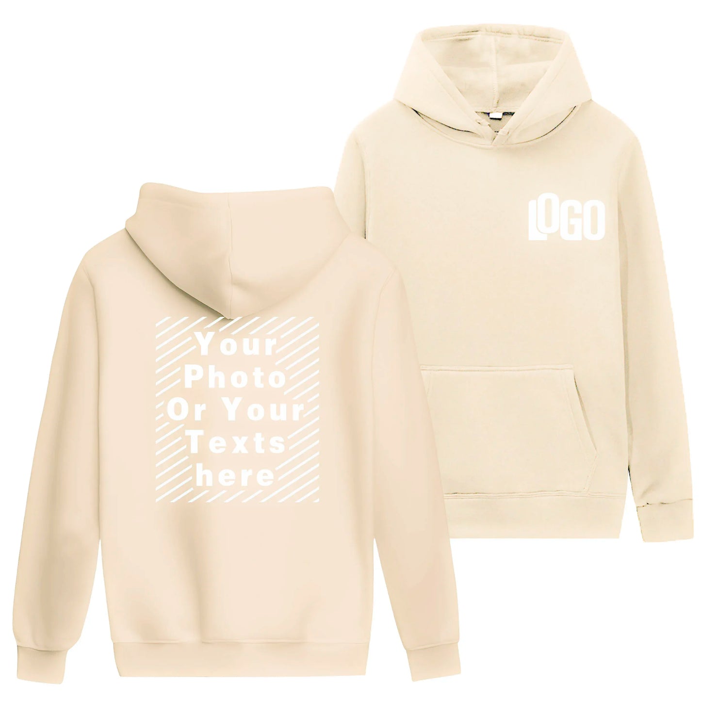 Customized printed hoodies for men and women, loose casual wear, long sleeved hooded sweaters, personalized streetwear