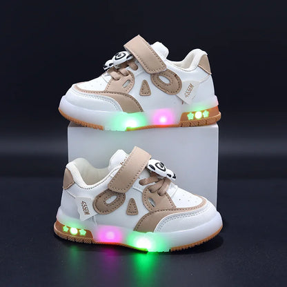 Kid Sneakers 2025 Autumn New Light Up Kid Shoe Trend Boy Sneakers Cute Girl Shoe Fashion Tennis Female Designer Shoe Кроссовки