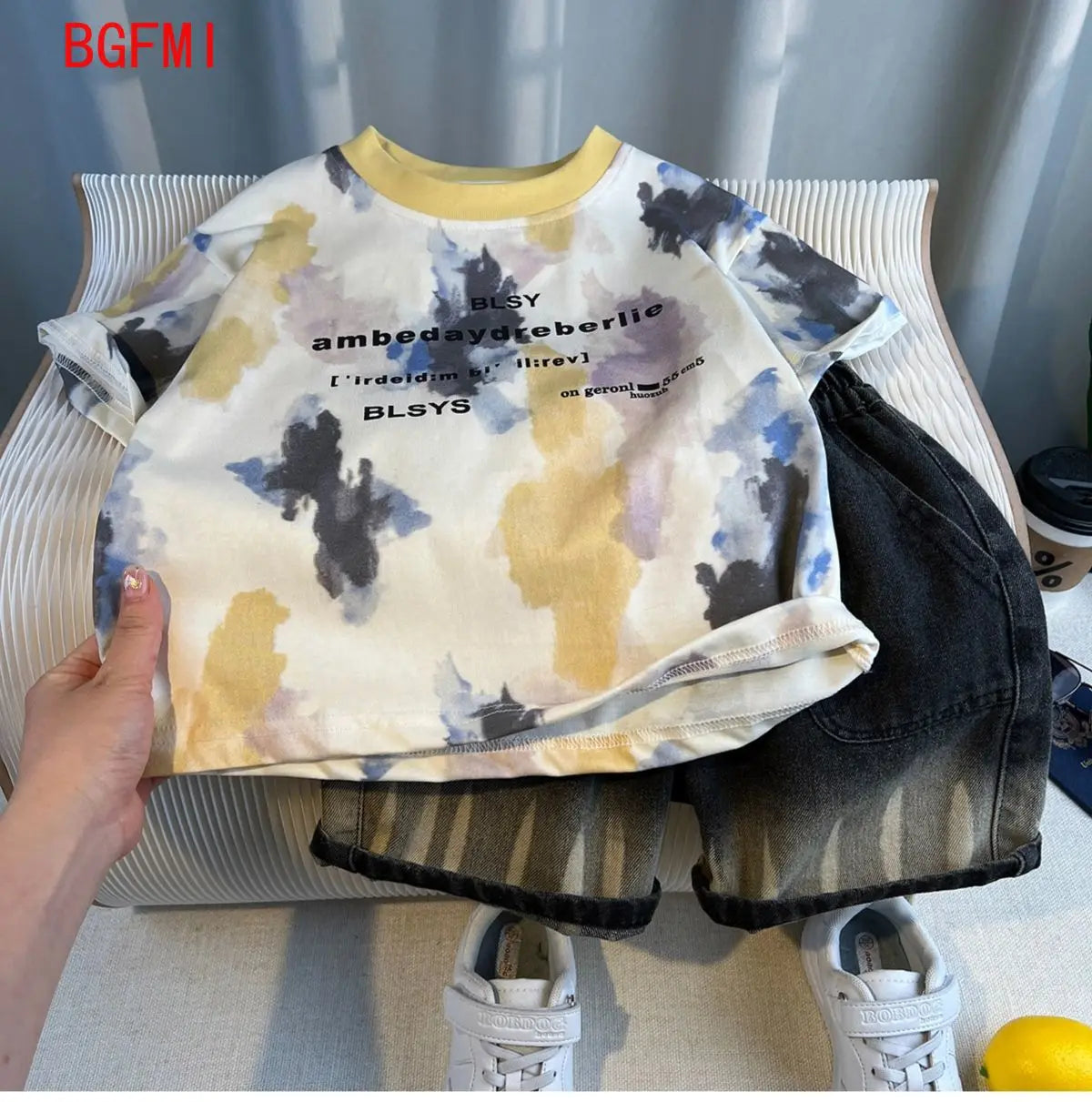 Hot Sale Fashion Baby Boy Suit Summer Clothes Short Sleeve T-shirt Short Jeans 2 Piece Set Kids Outfit 2-11Y Children's Costume