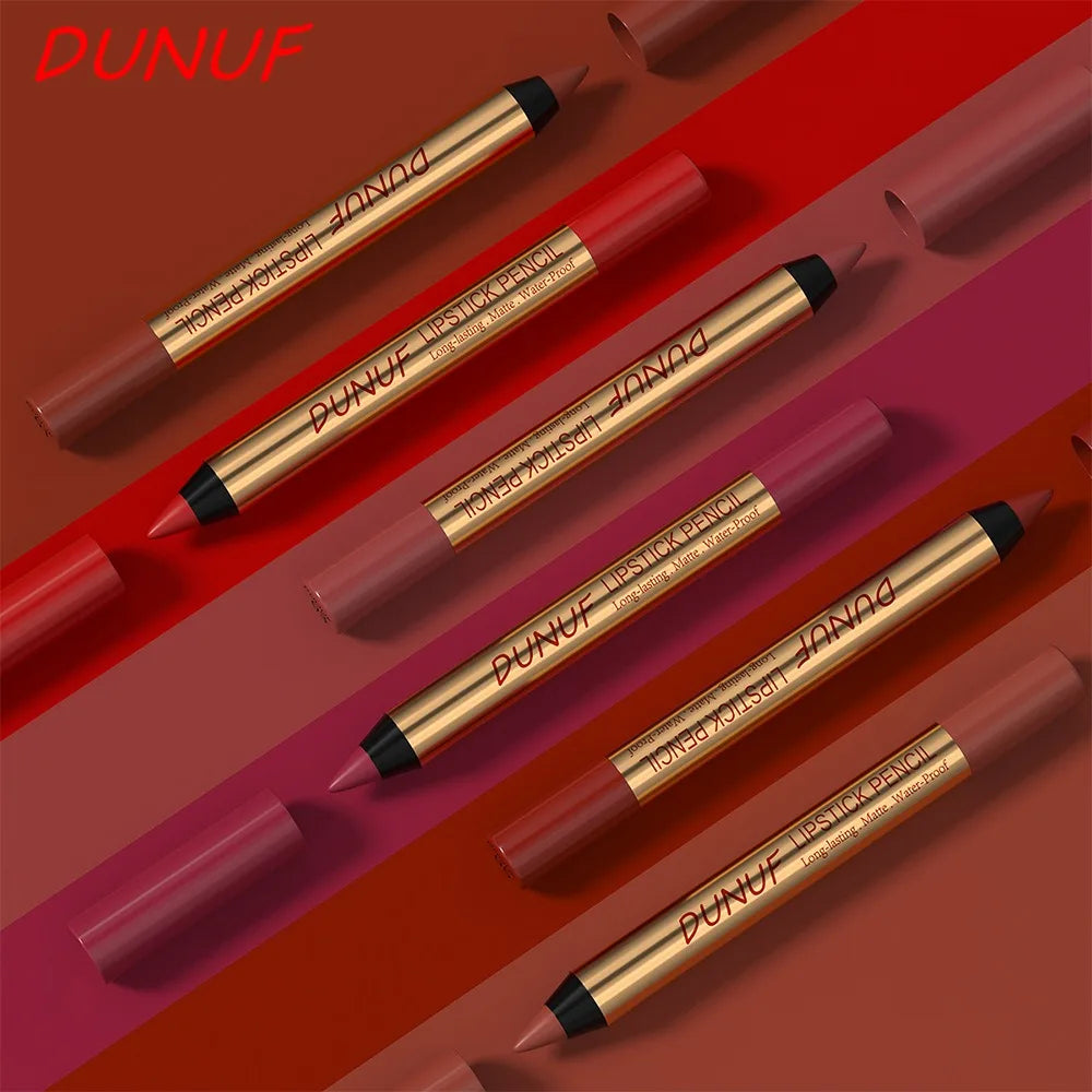 Rich Color Non-stick Lipstick Pencil Long-lasting Matte Lip Liner Crayon Red Tint Brown Lipliner Makeup Easy To Apply Cosmetics