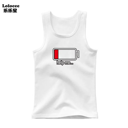 Boys Sleeveless Vest Kids Letter Print Summer 2025 Casual Tank Top Teenagers Singlet Children Camisoles Clothing