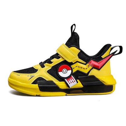 Kid Casual Sneakers  Pikachu Children Cartoon Sports Shoes  Boy Girl Student Running Shoe Breathable Lightweight Size EU28-39