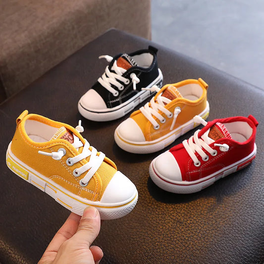 Kid Sneakers Summer Canvas Shoes For Children Fashion Anti-slip Baby Shoes Girls Boys Breathable Casual Shoes Slippers 21-32