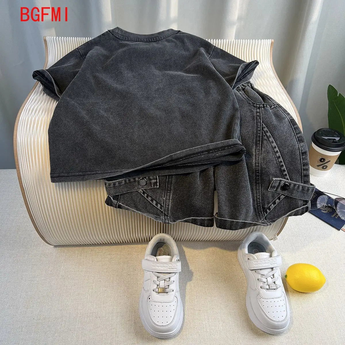 Hot Sale Fashion Baby Boy Suit Summer Clothes Short Sleeve T-shirt Short Jeans 2 Piece Set Kids Outfit 2-11Y Children's Costume