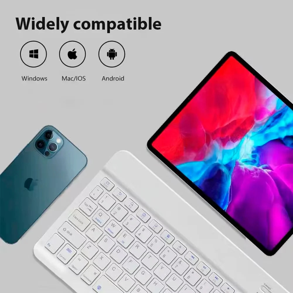 New 10-inch mobile phone pad universal wireless Bluetooth keyboard mouse mute control keyboard convenient mini  mouse keyboard