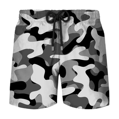 Fashion Camouflage Graphic Beach Shorts For Men Summer Casual Daily Wear 3D Printed Short Pants Loose Streetwear Board Shorts