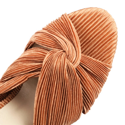 Straps Women's Sandals Summer Shoes 2024 Luxury Peep Toe Flip Flops Round High Heels Gold Pink Party Dance Wedding Shoes Ladies